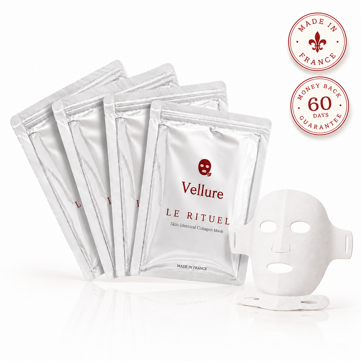 Vellure Le Rituel French Collagen Sheet Mask 4-Pack | Made in France